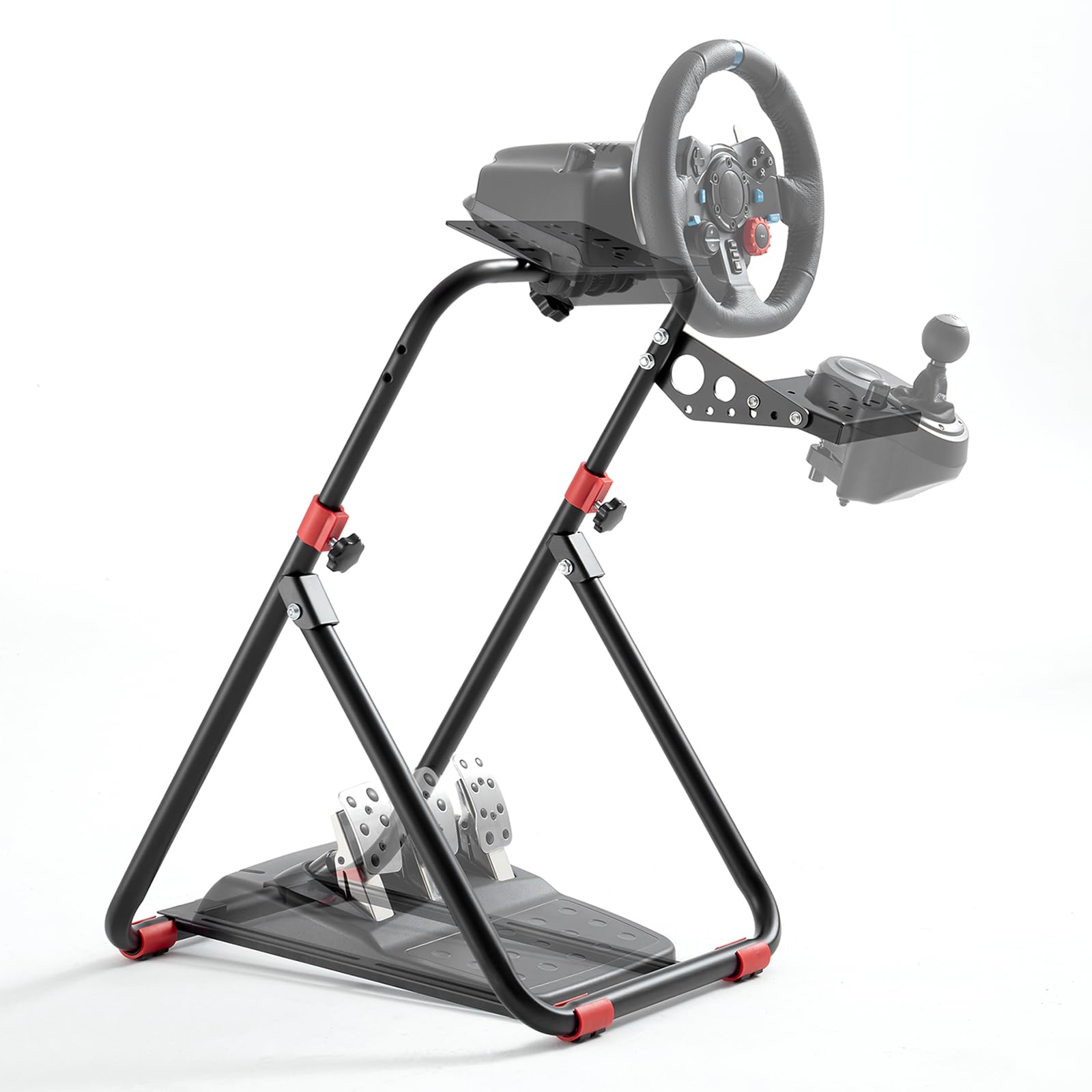 RACGTING Racing Wheel Stand for Logitech G29 - Foldable Racing Simulator Cockpit  Adjustable Sim Racing Stand for Logitech G920/G923/G27/G25  Thrustmaster T248X/T248/T300RS/T150/458  Black