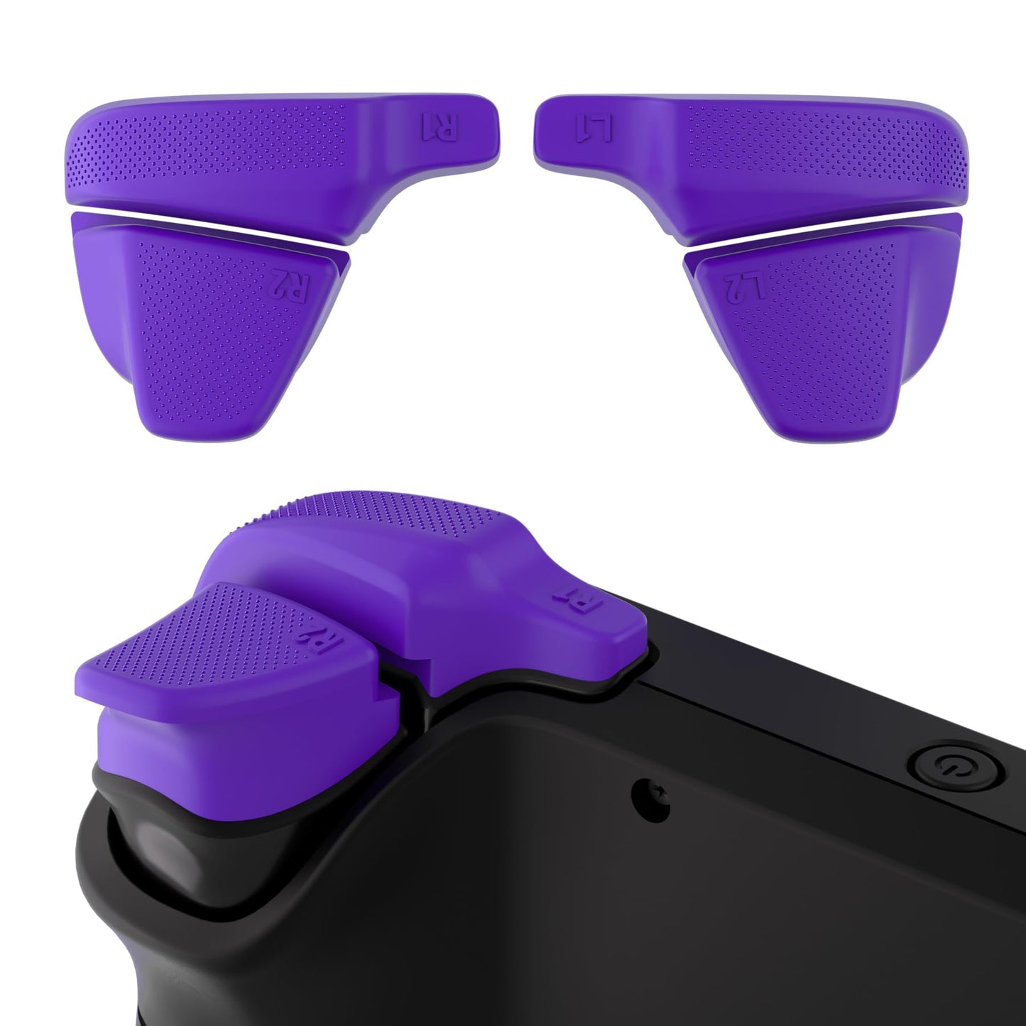 PlayVital LR Increaser Shoulder Buttons Trigger Enhancement Set for Steam Deck OLED  L1R1L2R2 Extender for Steam Deck LCD - Purple