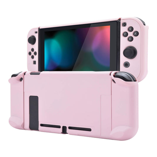 eXtremeRate Back Cover for Nintendo Switch - Hard Shell, Soft Touch, Cherry Blossoms Pink, Model NTP312
