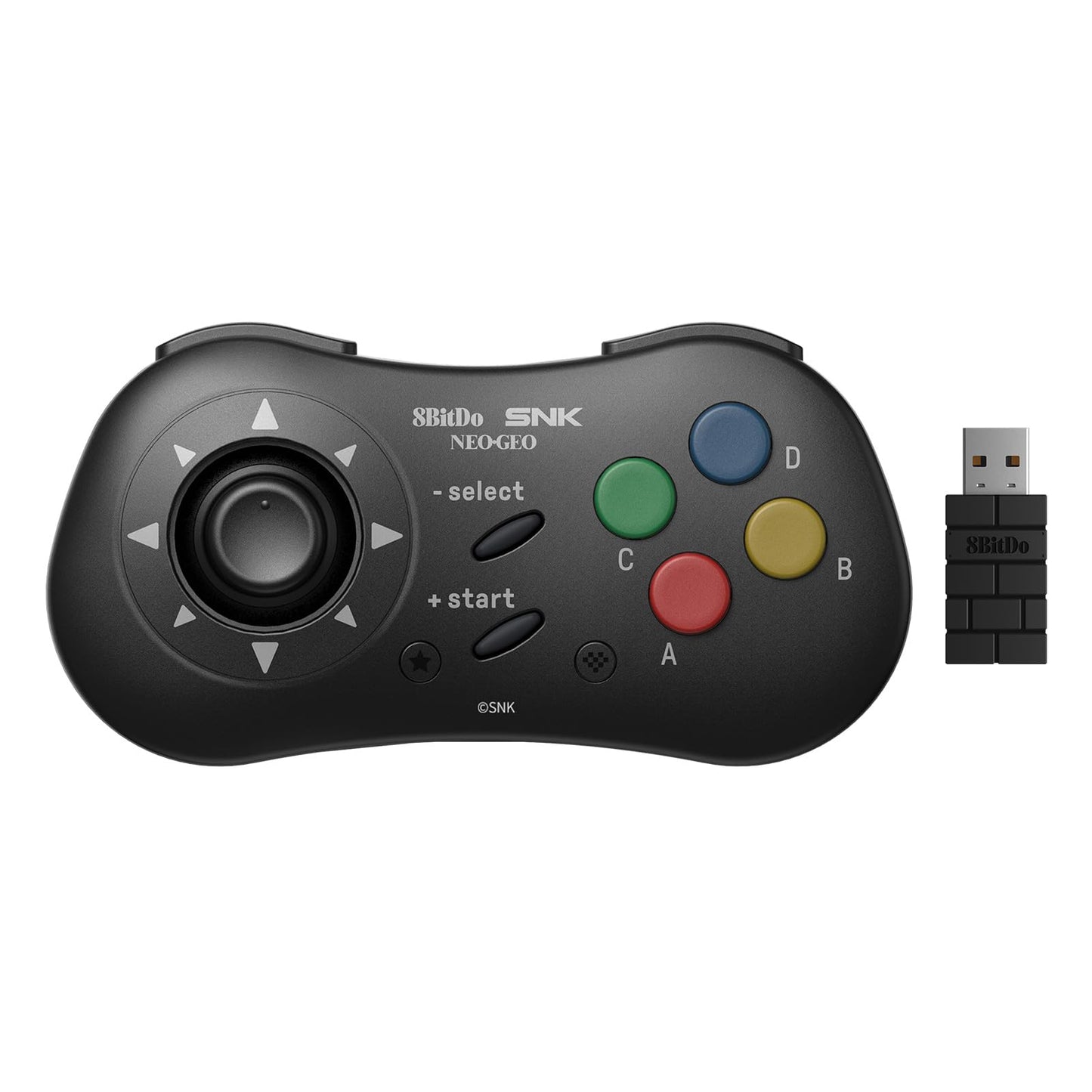 8Bitdo NEOGEO Wireless Controller - Classic Click-Style Joystick, Black Edition for Windows, Android, NEOGEO mini, Model 6922621504030