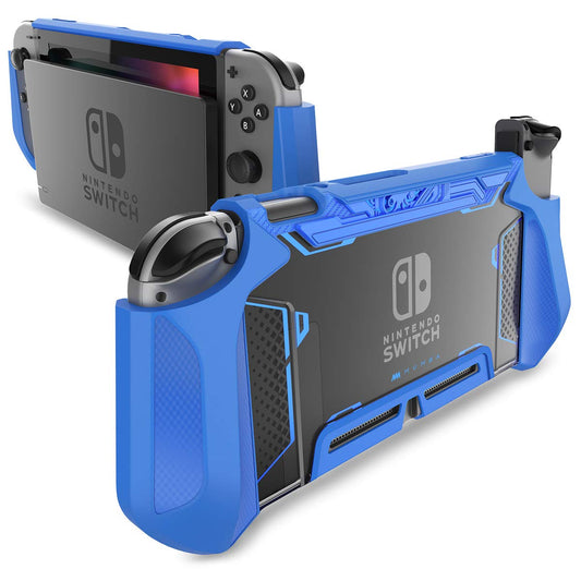 Dockable Case for Nintendo Switch  Mumba [cutting tool Series] TPU Grip Protective Cover Case Compatible with Nintendo Switch Console and Joy-Con Controller (Navy)