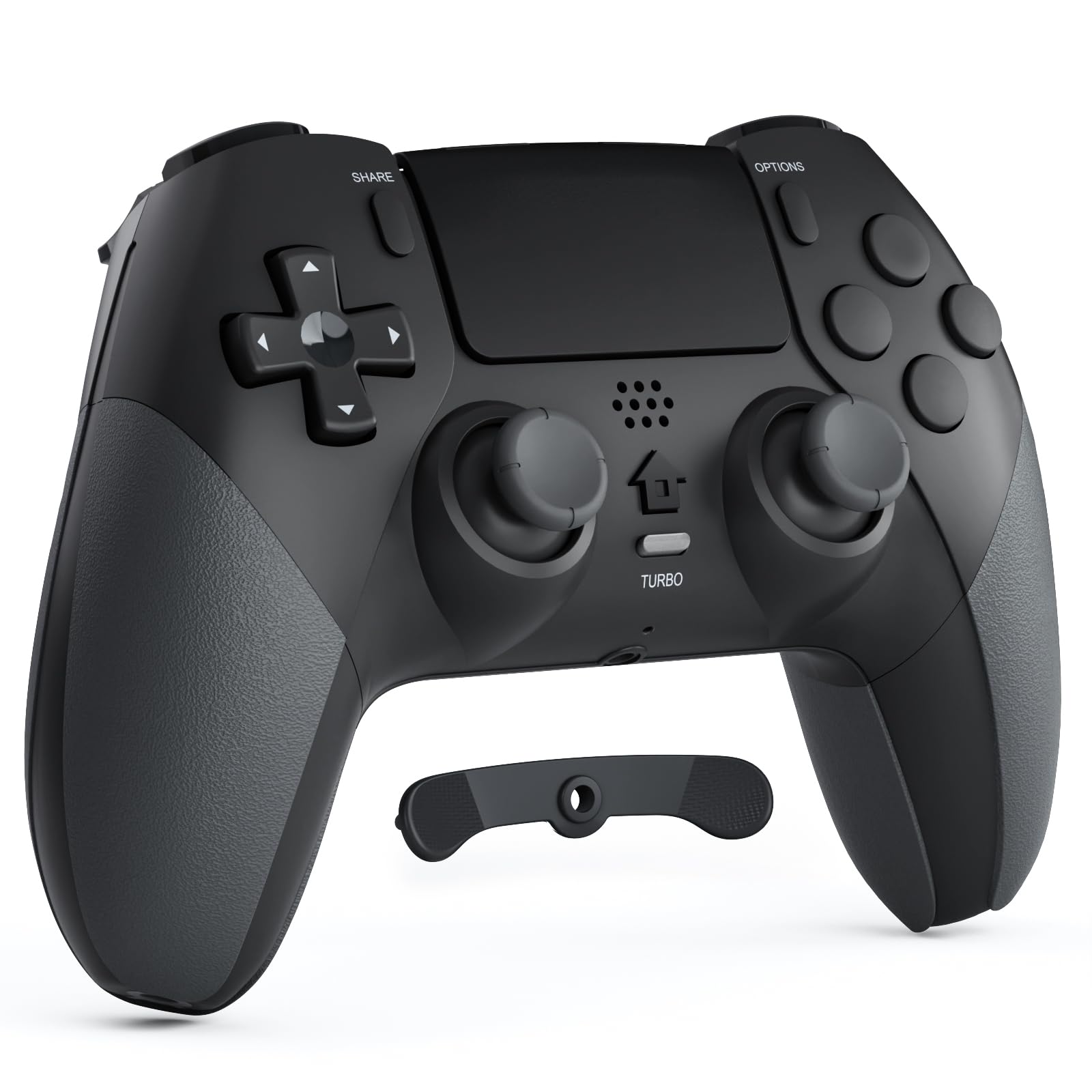 CHEREEKI Wireless Controller for PS4 with 2 Macro Buttons  3.5mm Audio and Turbo Function  6-Axis Motion Control  Dual Vibration  Gamepad Joystick for PS-4  Compatible with PS-4  Slim  Pro