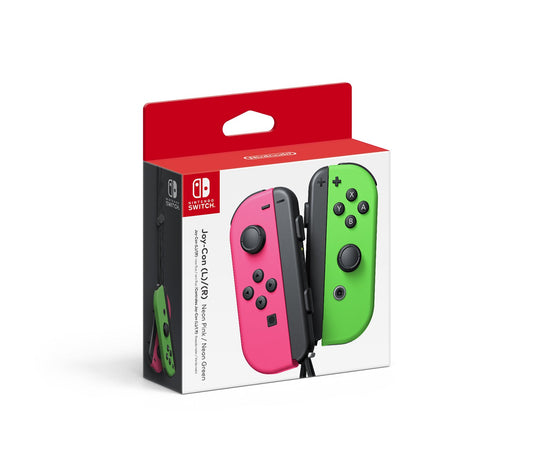 Nintendo Joy-Con Controllers (L/R) - Neon Pink/Neon Green, Model: Nacional