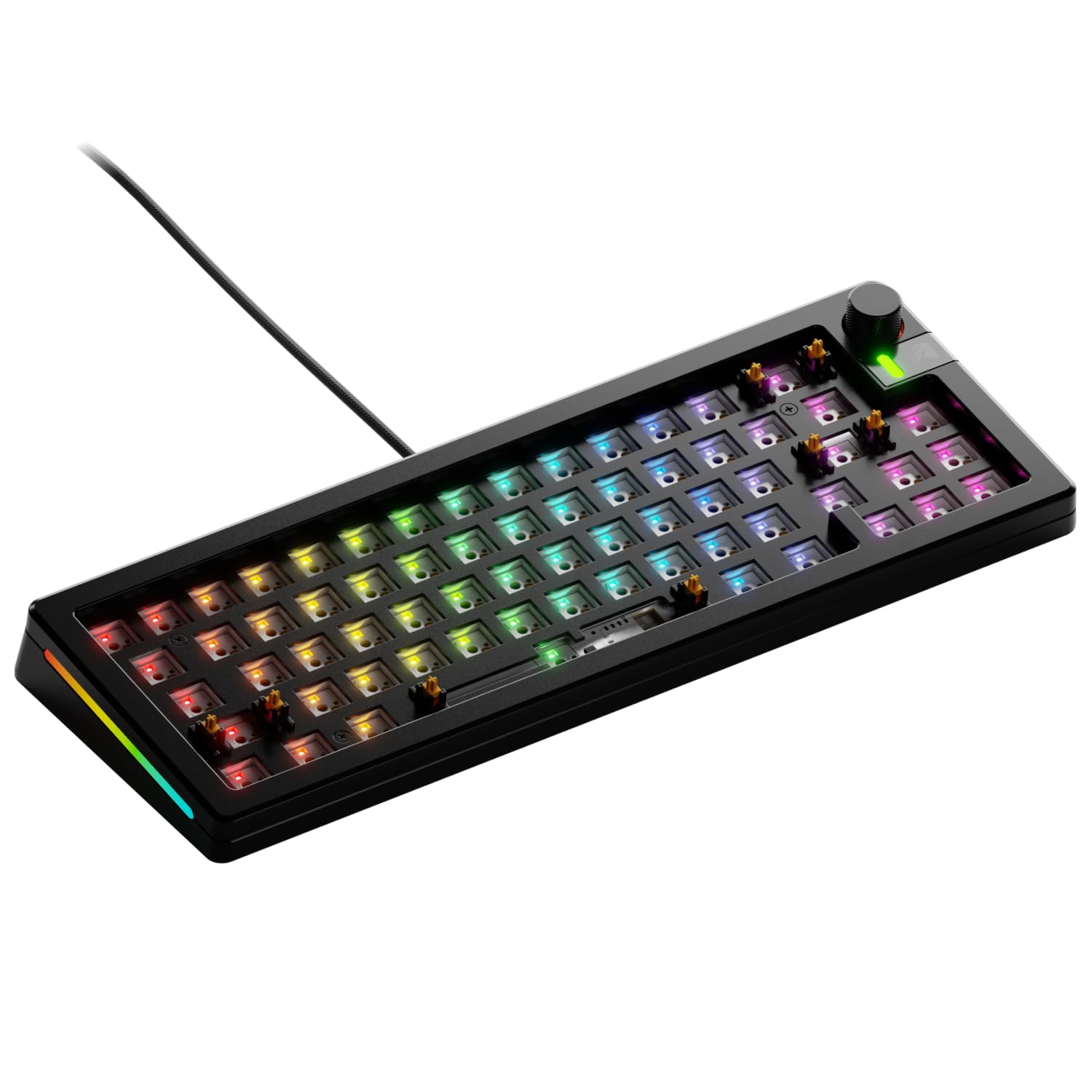 Glorious Gaming - GMMK 3 PRO Barebones Custom Keyboard Kit w/Knob  Custom Modular Aluminum Body & Gasket System  Hotswappable 65% Compact Keyboard  Sound Dampening Foam  Aluminum Switch Plate(Black)