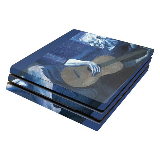 MIGHTY SKINS PS4 Pro Skin - Old Guitarist Vinyl Decal Wrap, Durable & Easy to Apply, Model SOPS4PRO-Old Guitarist