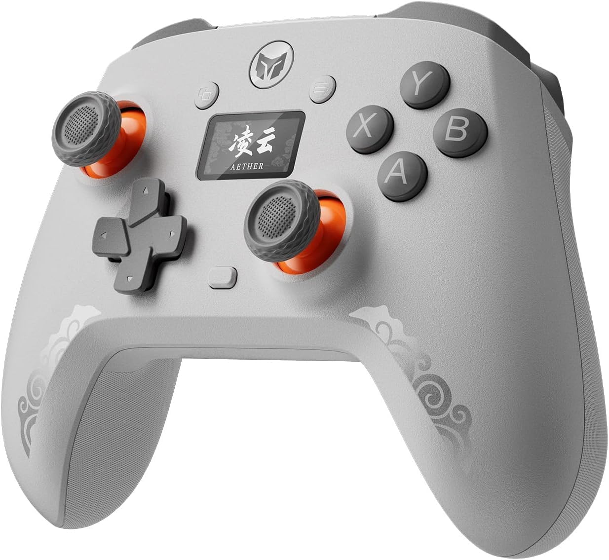 BIGBIG WON Wireless Gaming Controller with LCD Display - Hall Effect Joystick & Triggers  1000Hz Polling Rate  PC/Switch/Android/iOS Compatible  Dual Back Buttons  Turbo  HD Rumble  Wired/Bluetooth/2.4G AETHER Wireless Gamepad
