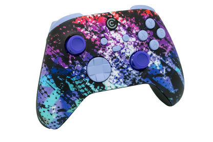 Custom Controllerzz Wireless Controller for Xbox Series X/S & PC - Digital Mirage & Light Violet Inserts Design