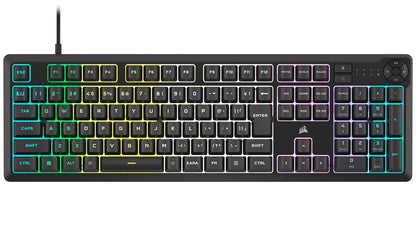 Corsair K55 CORE RGB Gaming Keyboard, iCUE Support, 10 RGB Zones, Quiet Switches, Model CH-9226C65-JP