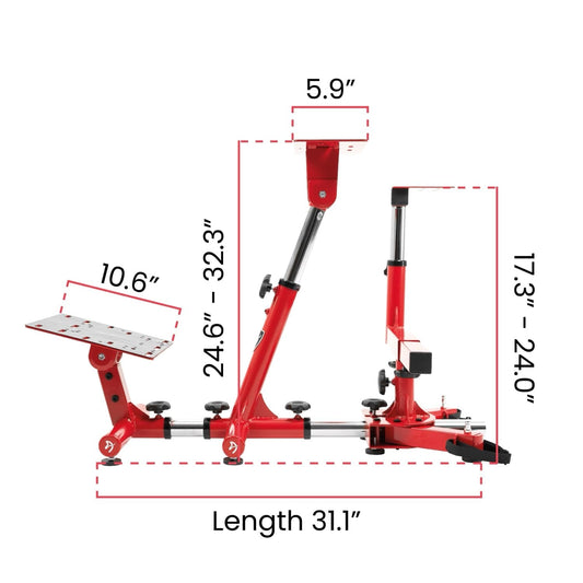 Arozzi Velocita Racing Simulator Cockpit - Collapsible, Portable, Red, Compatible with Most Gear, Model VELOCITA-RED