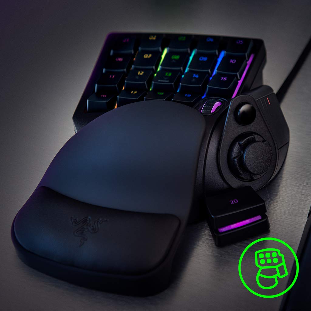 Razer Tartarus V2 Gaming Keypad - One-Handed Keyboard with 32 Programmable Keys, Mecha Membrane Switches, Classic Black, RZ07-02270100-R3U