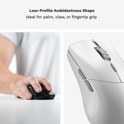 Glorious Gaming Model O 2 PRO Wireless Mouse - 4K/8K, 59g Ultralight, 26K DPI, 2.4GHz, White, Ambidextr