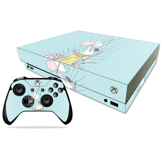MIGHTY SKINS Xbox One X Skin - Liberty Final Vinyl Decal Wrap, Durable & Easy to Apply, Model MIXBONXCMB-Liberty Final