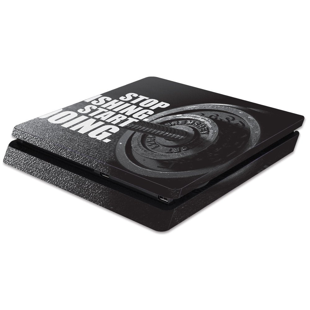 MIGHTY SKINS PS4 Slim Console Skin - Start Doing - Durable Vinyl Decal Wrap - Easy to Apply & Remove - Made in The USA