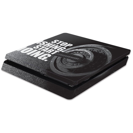 MIGHTY SKINS PS4 Slim Console Skin - Start Doing - Durable Vinyl Decal Wrap - Easy to Apply & Remove - Made in The USA