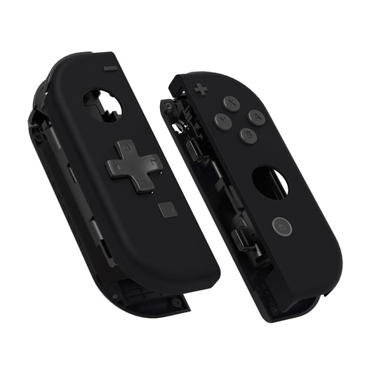 eXtremeRate Joycon Housing - Soft Touch Black, D-Pad Version, DIY Replacement Shell Case for Nintendo Switch & Switch Oled
