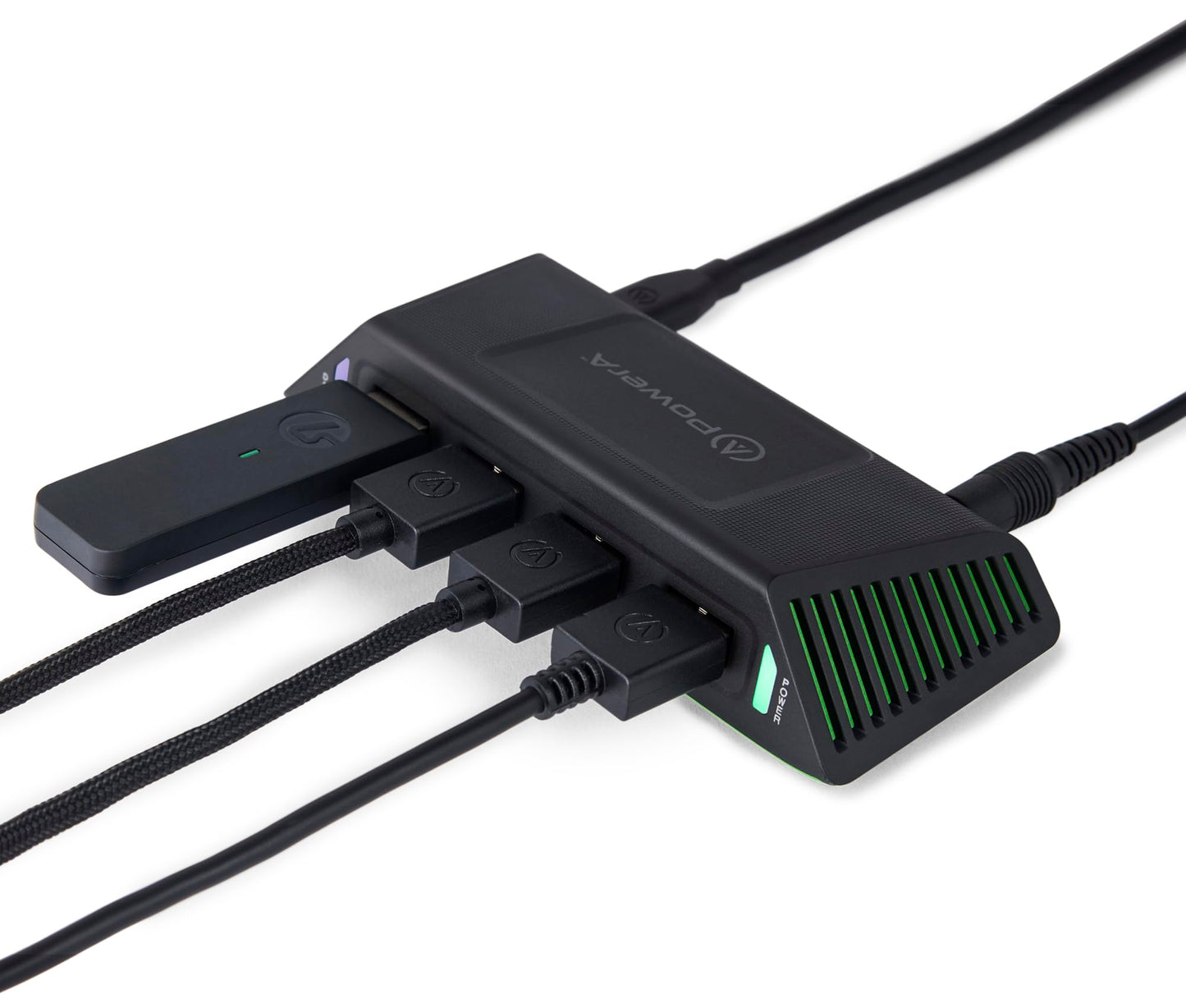 PowerA 4-Port USB Hub for Xbox Series X|S - 5Gbps, AC Powered, Black, Model XBAC0220-01