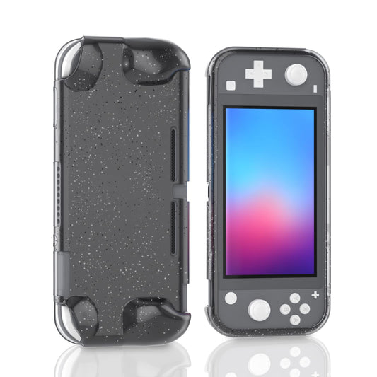 ECHZOVE Glitter TPU Case for Nintendo Switch Lite - Protective Rubber Cover - Black Glitter Finish