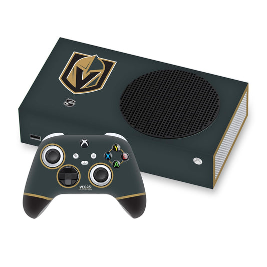 Head Case Designs Officially Licensed NHL Plain Vegas Golden Knights Vinyl Sticker Gaming Skin Decal Cover Compatible With Xbox Series S Console and Controller Bundle