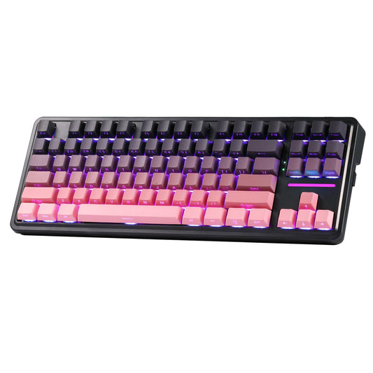 Redragon K728 PRO 80% Wireless Gasket Gaming Keyboard  3-Mode 87 Keys TKL Mechanical Keyboard w/South-Facing LED & Hot-Swap Socket  5-Layer Noise Dampening  Custom Linear Switch  PBT Gradient Keycaps