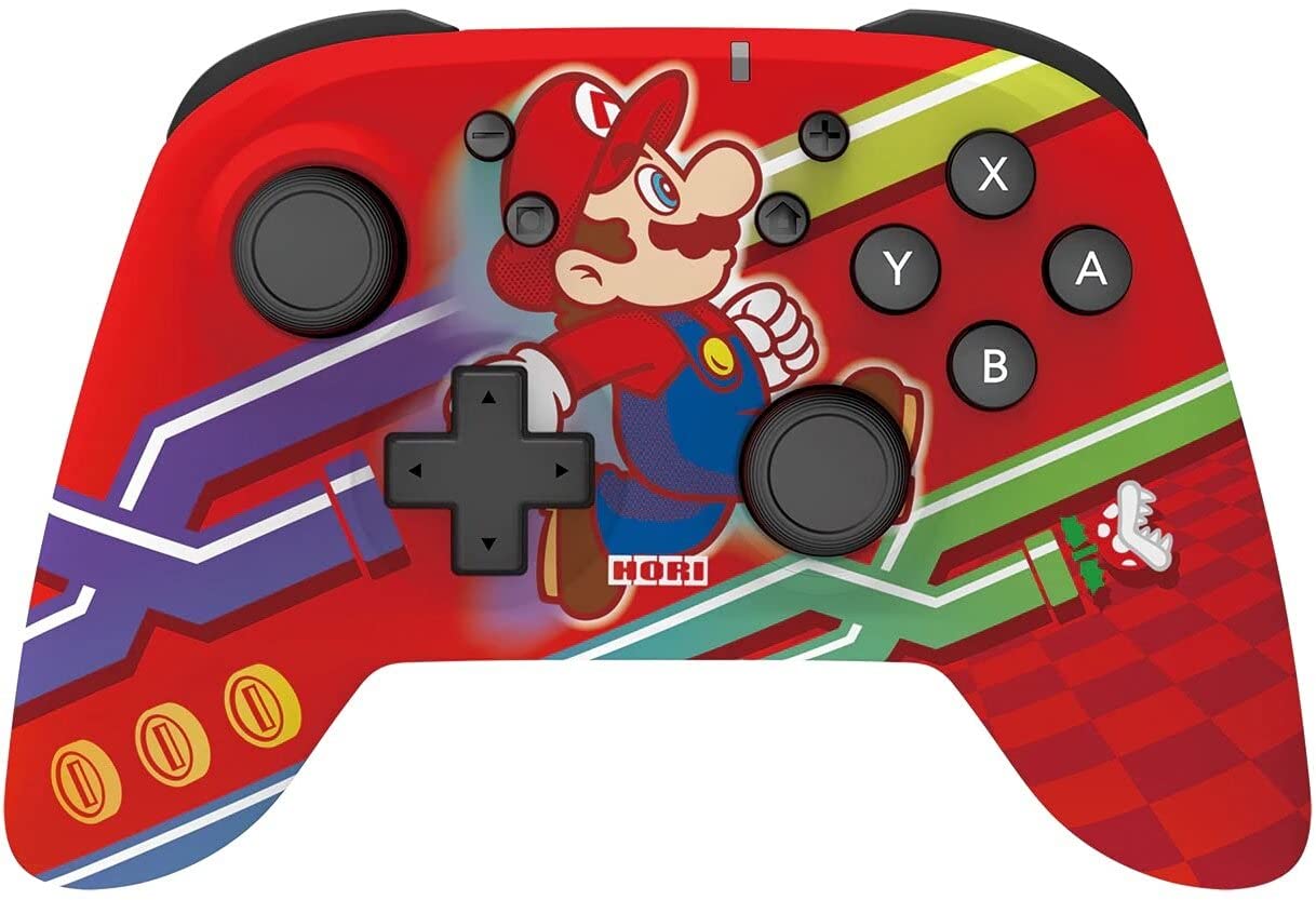 HORI Nintendo Switch Wireless HORIPAD Controller - Super Mario Edition, Red, Model NSW-310U, Officially Licensed By Nintendo