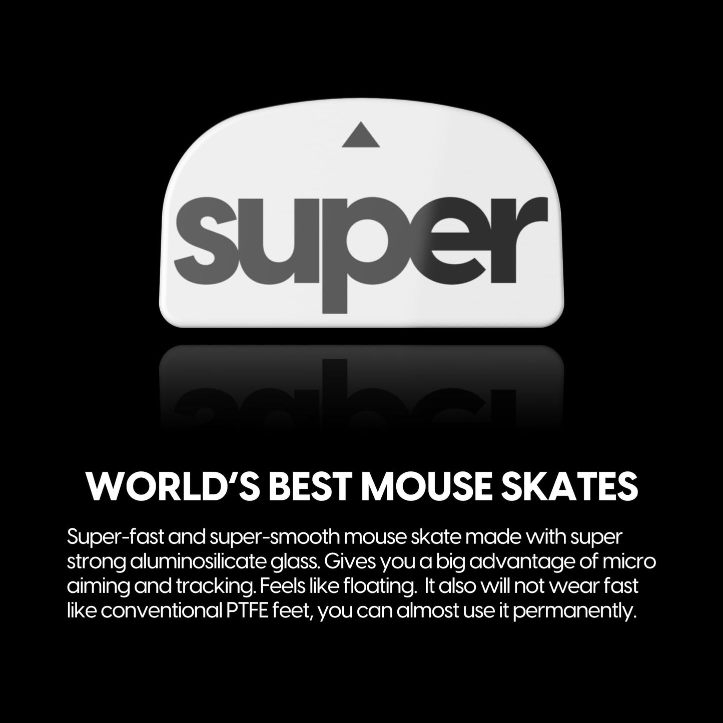 Pulsar Gaming Gears Superglide Mouse Skates - Polished Round Edge, Durable Sole for Logitech G Pro X Superlight, White