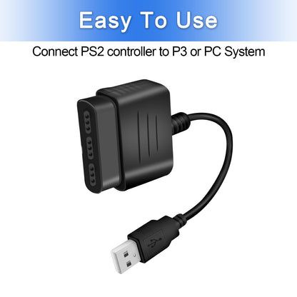 Finera PS2 Controller to USB Adapter Cable for PS1/PS2/PS3/PC - Black, Model: fccfaac2