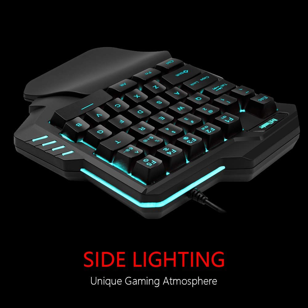 RedThunder G30 One-Handed Gaming Keyboard, RGB Backlit, Ergonomic 35 Keys Mini Gaming Keypad for PC Gamers