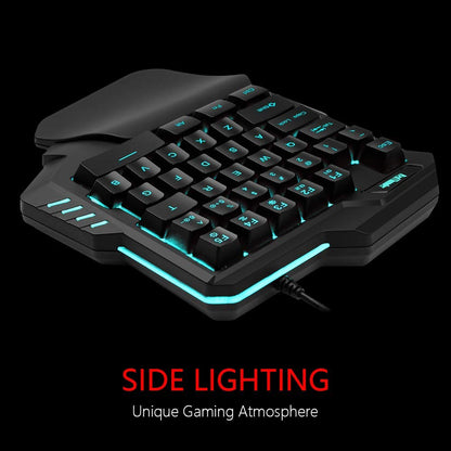 RedThunder G30 One-Handed Gaming Keyboard, RGB Backlit, Ergonomic 35 Keys Mini Gaming Keypad for PC Gamers