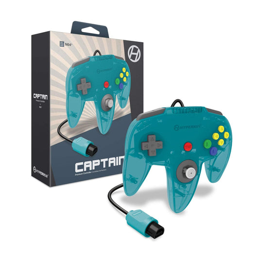 Hyperkin Captain Premium Controller for N64 (Turquoise) - Nintendo 64