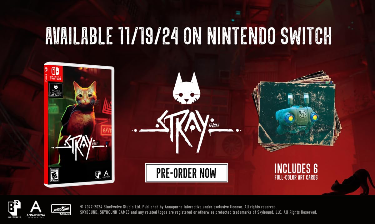 Skybound Games Stray for Nintendo Switch - Action Adventure Game, Model 0811949038661