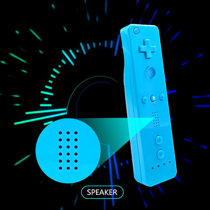 Burcica Wireless Controllers for Wii/Wii U - Black and Blue with Silicone Case & Wrist Strap