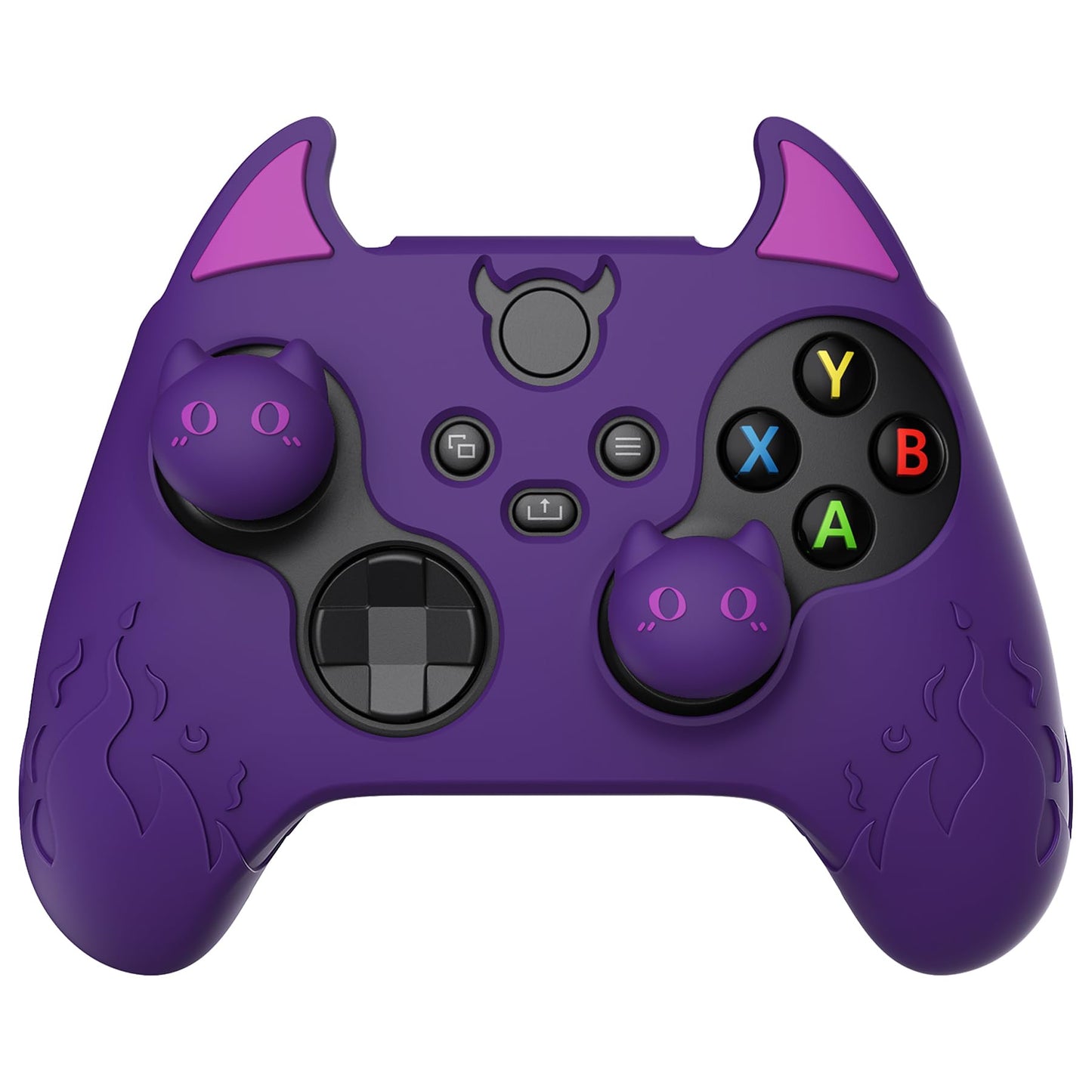 PlayVital Halloween Cute Demon Silicone Cover for Xbox Series X/S Controller  Kawaii Anti-Slip Controller Skin Grip Protector for Xbox Core Wireless Controller with Thumb Grip Caps - Purple
