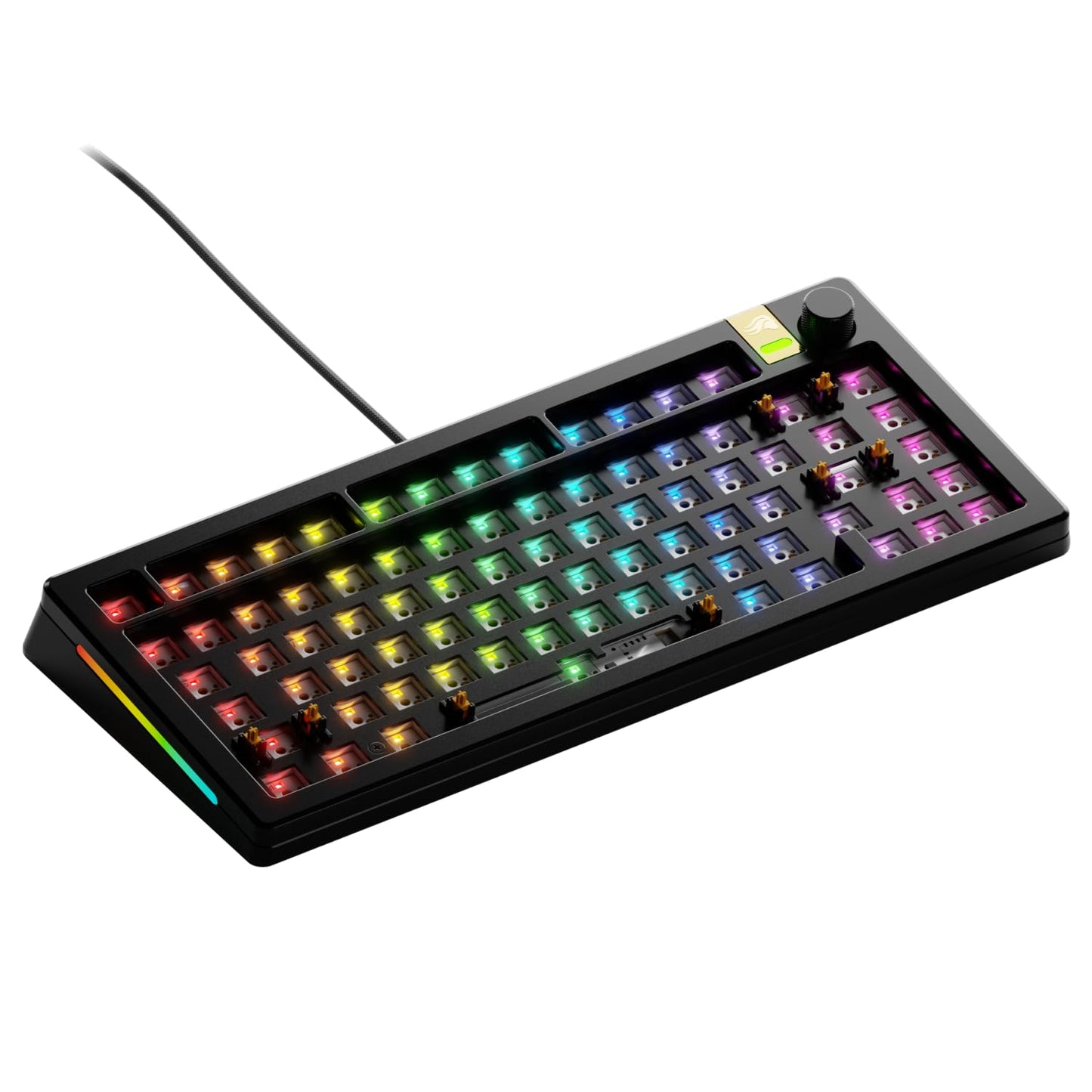 Glorious Gaming - GMMK 3 PRO HE (Barebones) Rapid Trigger Keyboard  Hall Effect  8K Polling  Custom Modular Aluminum Body & Gasket System  Supports MX Mechanical & Magnetic Switches 75% (Black)