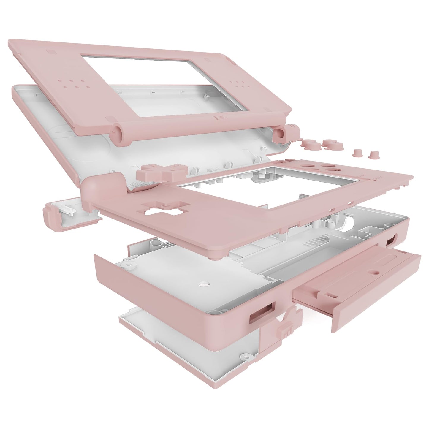 eXtremeRate Nintendo DS Lite Replacement Full Housing Shell Case - Cherry Blossoms Pink, Model DSLP3006-1, Includes Buttons & Screen Lens