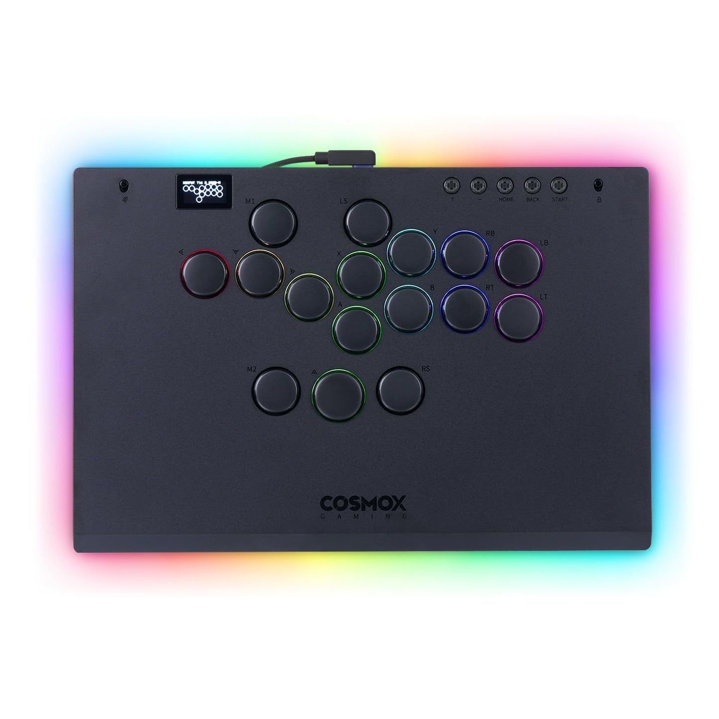 ONEED Haute42 Leverless Arcade Stick - M Ultra2 Black, RGB Lighting, Lock Button, Hot Swap for PC/PS3/PS4/Switch