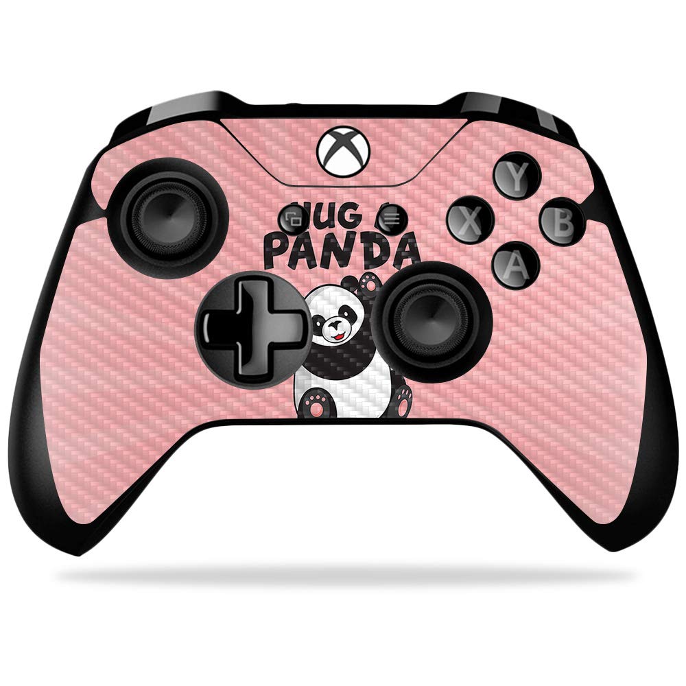 MightySkins Carbon Fiber Skin for Microsoft Xbox One X Controller - Hug A Panda | Protective  Durable Textured Carbon Fiber Finish | Easy to Apply  Remove  and Change Styles | Made in The USA
