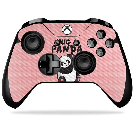MightySkins Carbon Fiber Skin for Microsoft Xbox One X Controller - Hug A Panda | Protective  Durable Textured Carbon Fiber Finish | Easy to Apply  Remove  and Change Styles | Made in The USA