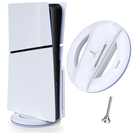 Auarte Vertical Stand for PS5 Slim/Pro Console - Snow White Replacement Base with Screw