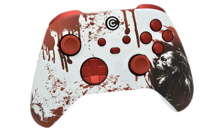 Custom Controllerzz Wireless Controller for Xbox & PC - Bloody Zombie w/Red Inserts - Designer Series