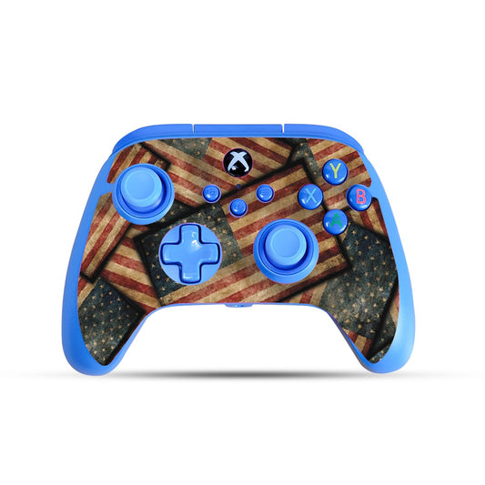 Gaming Skin Compatible with PowerA Xbox Series X|S Enhanced Wired Controller - Vintage American - Premium 3M Vinyl Protective Wrap Decal Cover - Easy to Apply | Crafted in The USA by MightySkins
