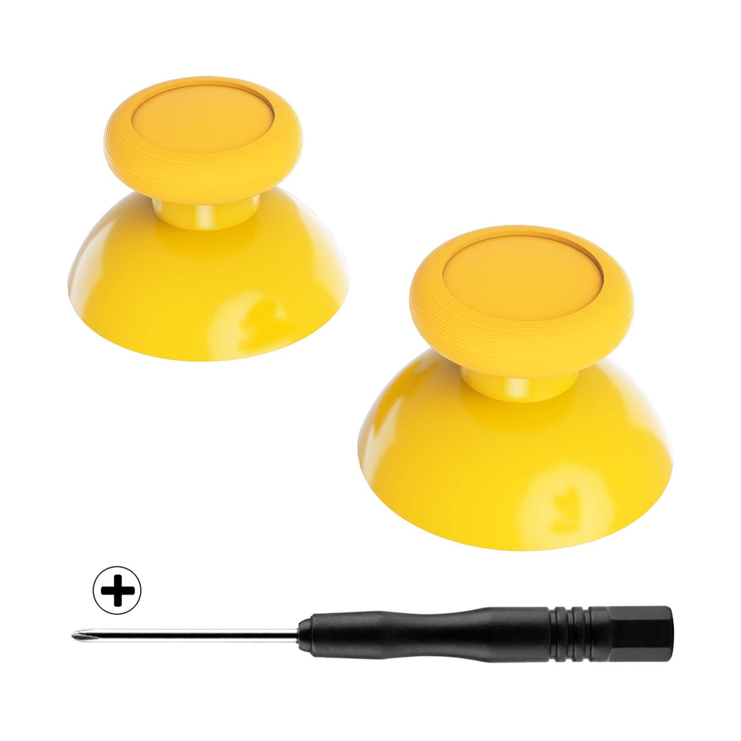 eXtremeRate Yellow Replacement 3D Joystick Thumbsticks  Analog Thumb Sticks with Cross Screwdriver for Nintendo Switch Pro Controller