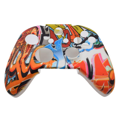 Hikfly Silicone Gel Cover for Xbox One/Xbox One S/Xbox One X Controller - White Octopus with 8 Thumb Grip Caps