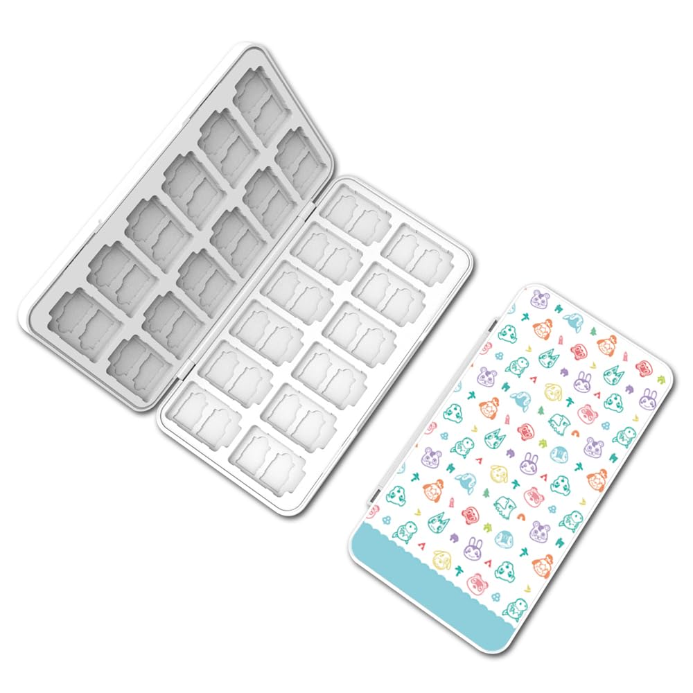 PERFECTSIGHT Switch Game Card Case for Nintendo Switch 2 / Lite/ OLED  Cute 24 Game Holder refill unit Case for Game Cards and 48 SD Cards  Kawaii Portable Compact Storage Box  Animal