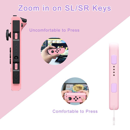 Lonxmovs Joycon Wrist Straps - 2 Pack Replacement Accessories, Pink and Purple Color