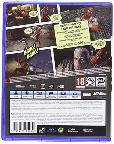 ACTIVISION Deadpool PlayStation 4 Game - Model 77110EN, Action-Packed Adventure, Engaging Gameplay