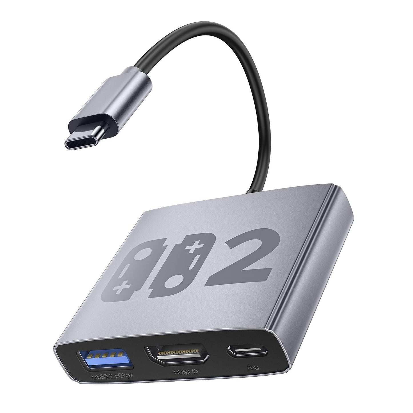 Aluminum Alloy 3-in-1 Switch 2 Dock  Bemkiru Portable Travel Dock for Nintendo Switch 2/Switch/OLED/ROG Ally/Legion GO  Switch 2 TV Docking Station Adapter with HDMI 4K@60Hz  USB 3.2 and PD 100W