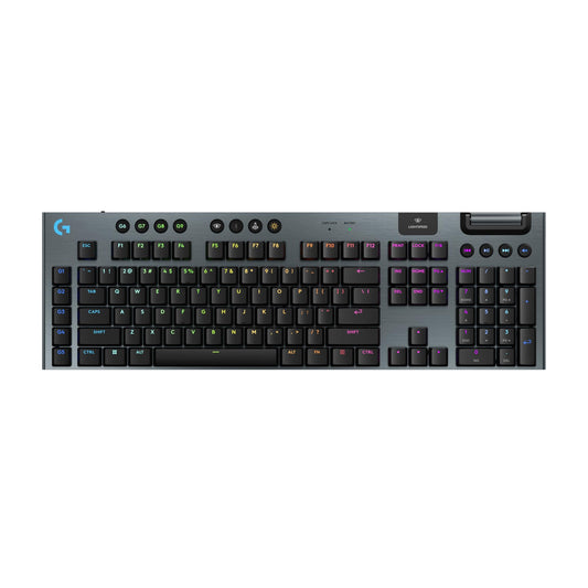 Logitech G915 X Lightspeed Wireless Mechanical Gaming Keyboard  Double-Shot PBT Keycaps  Fully Programmable Keys  RGB Backlit Mac/PC Gaming Keyboards  Aluminum Finish  GL Tactile Switches  Black