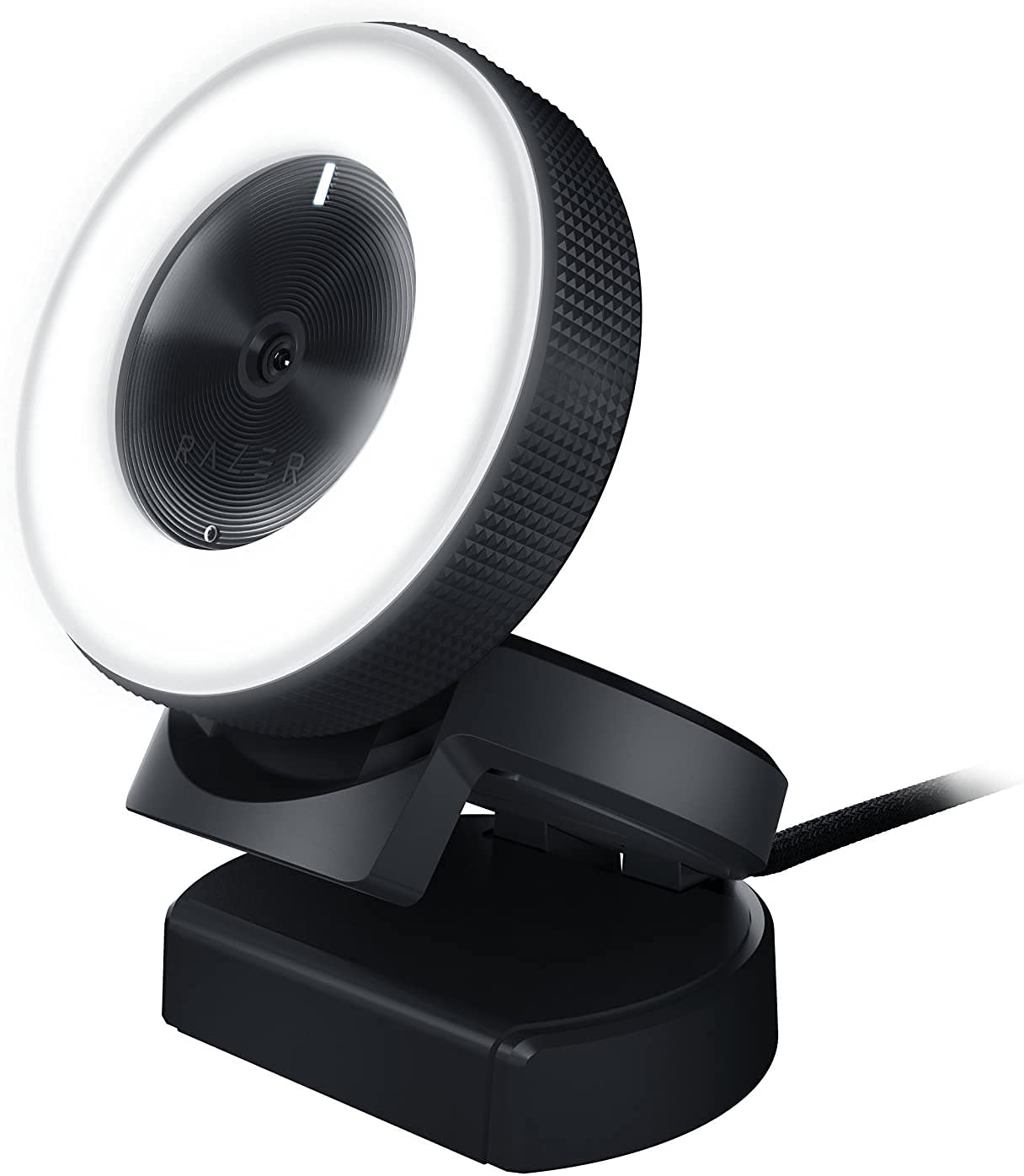 Razer Kiyo 1080p Webcam with Adjustable Brightness Ring Light, Built-in Microphone, Advanced Autofocus - Black, Model RZ19-02320100-R3M1