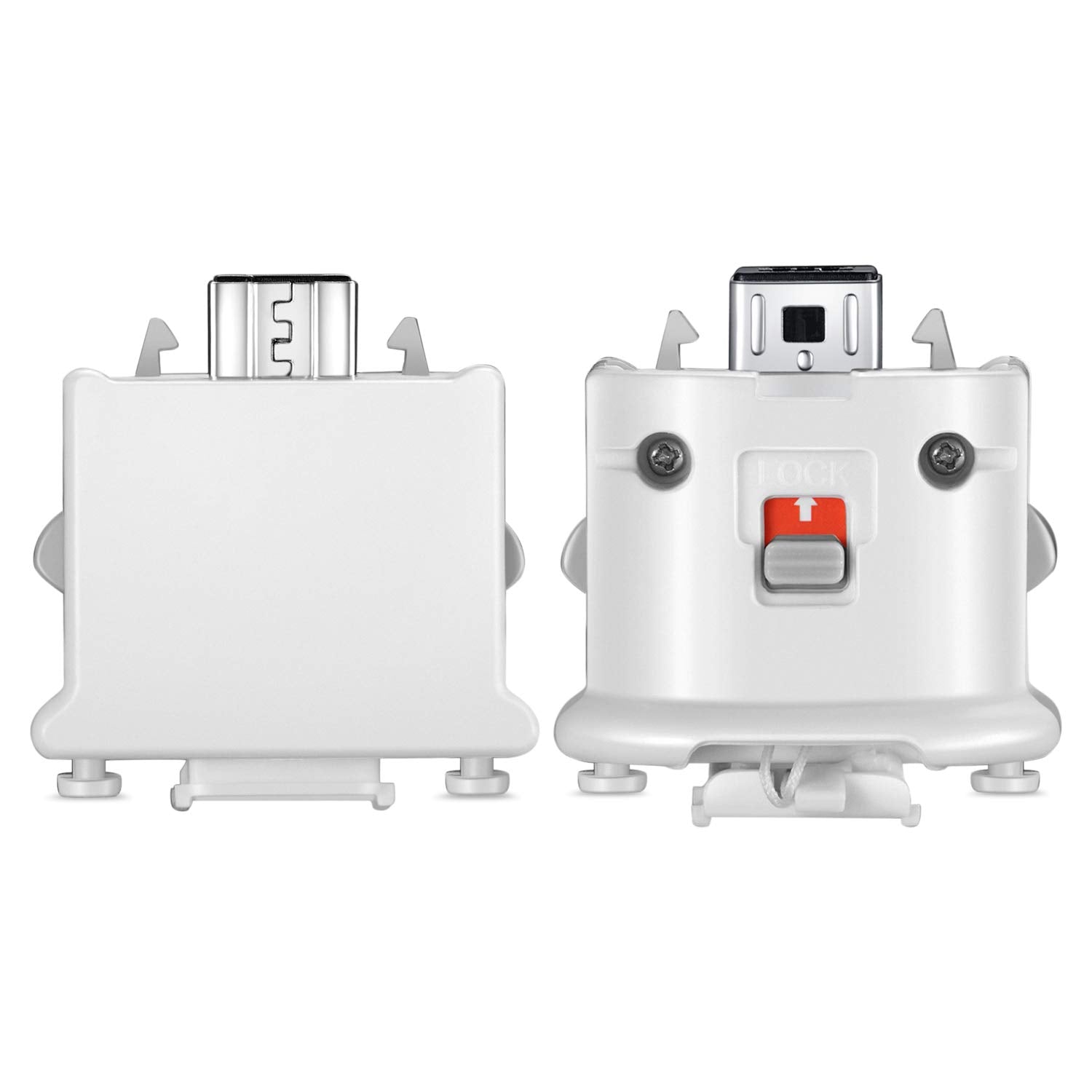 NC Motion Plus Adapter Replacement for Wii Motion Plus Adapter-Sensor Accelerator and Nintendo Remote Controller Compatible (White 2 Pieces/Set)