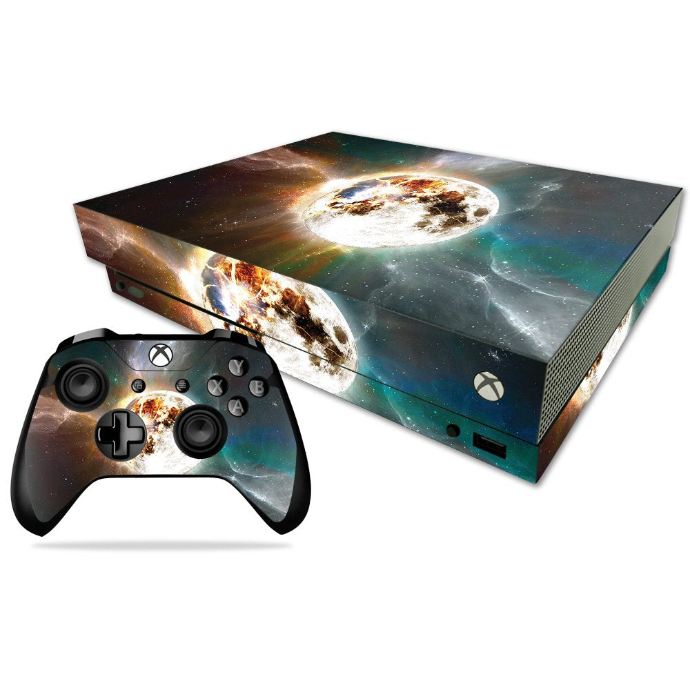 MIGHTY SKINS Xbox One X Skin - Moon Explosion Vinyl Decal Wrap, Durable & Easy to Apply, Model MIXBONXCMB-Moon Explosion